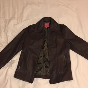 Genuine brown leather jacket